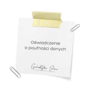 Oświadczenie o poufności danych